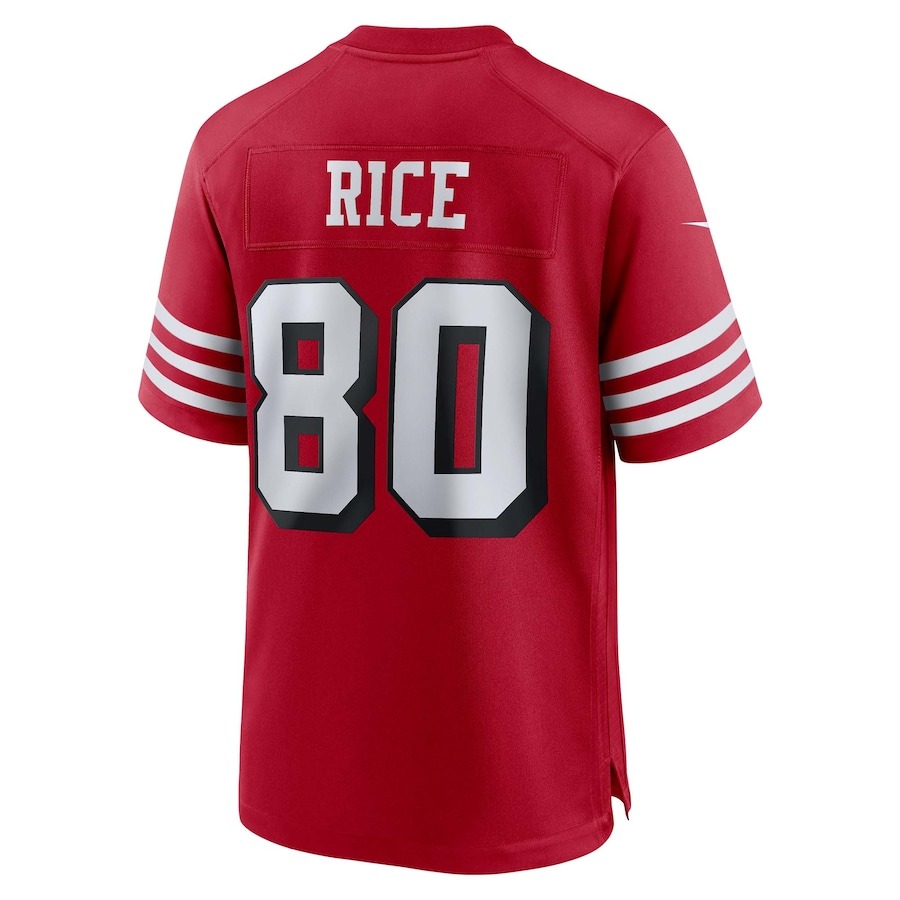 Men's San Francisco 49ers Jerry Rice Nike Scarlet Retired Alternate Game Jersey - ujerseystore