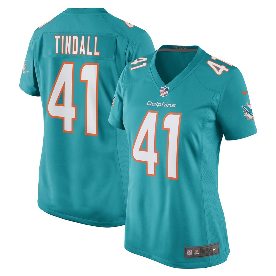 Women's Miami Dolphins Channing Tindall Nike Aqua Game Player Jersey - ujerseystore
