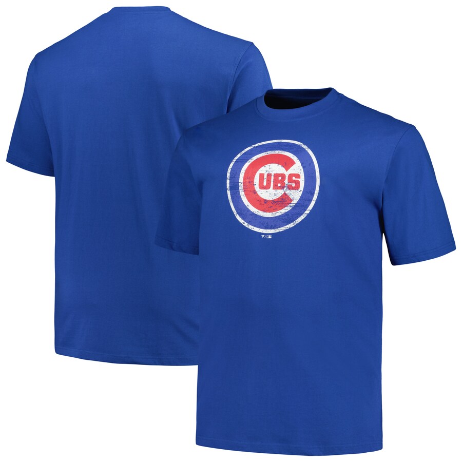 Men's Chicago Cubs Profile Royal Big & Tall Primary Logo T-Shirt - ujerseystore