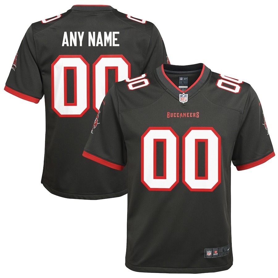 Youth Tampa Bay Buccaneers Nike Pewter Alternate Custom Game Jersey - ujerseystore