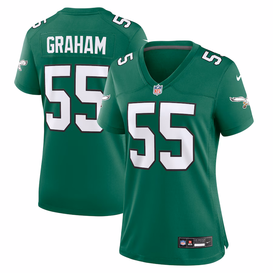 Women's Philadelphia Eagles Brandon Graham Nike Kelly Green Alternate Game Jersey - ujerseystore