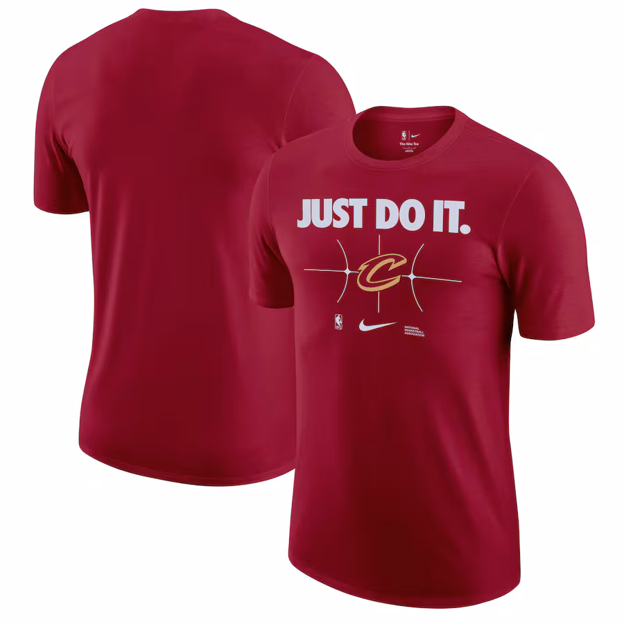 Men's Cleveland Cavaliers Nike Wine Just Do It T-Shirt - ujerseystore