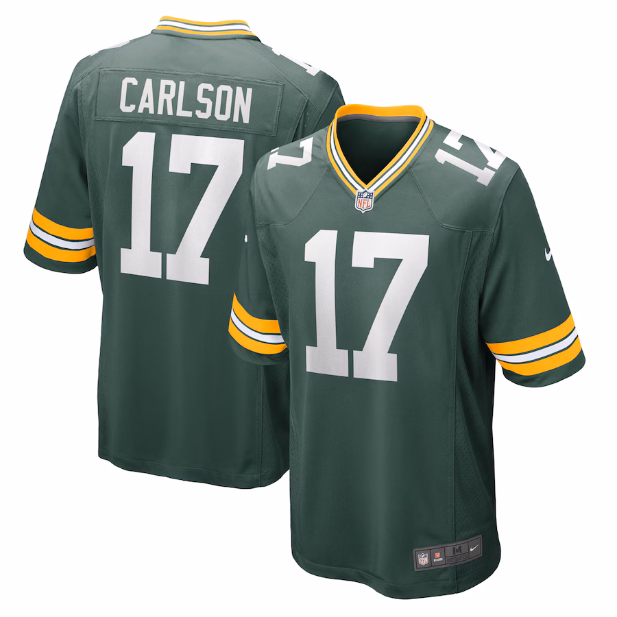 Men's Green Bay Packers Anders Carlson Nike  Green  Game Jersey - ujerseystore