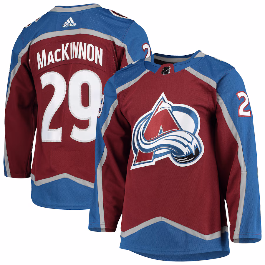 Men's Colorado Avalanche Nathan MacKinnon adidas Burgundy Home Primegreen Authentic Player Jersey - ujerseystore