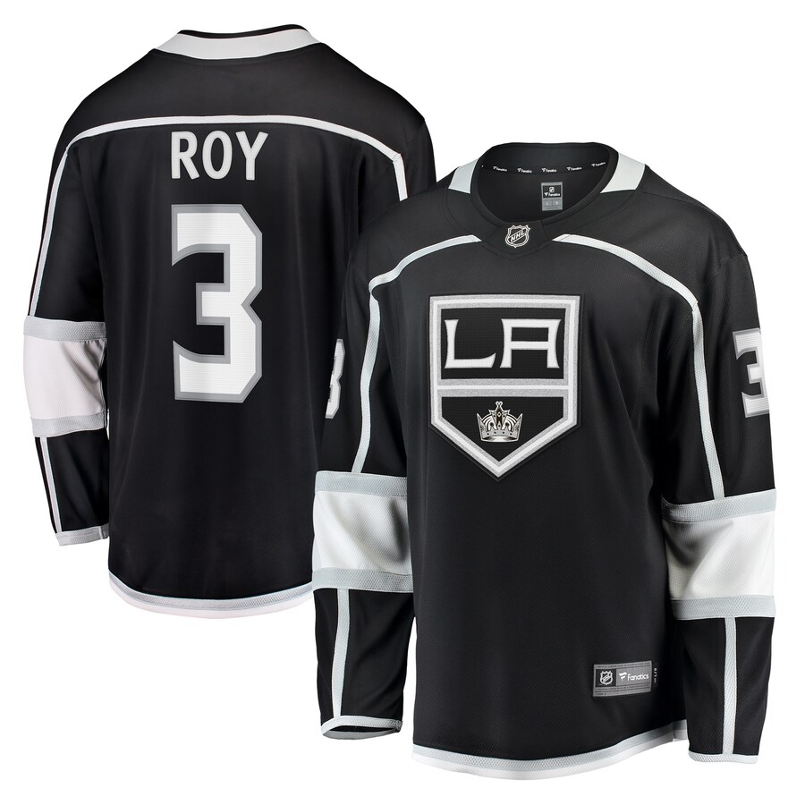 Men's Los Angeles Kings Matt Roy Fanatics Branded Black Home Breakaway Player Jersey - ujerseystore