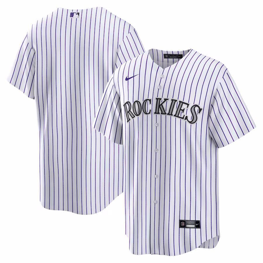 Men's Colorado Rockies Nike White Home Replica Team Jersey - ujerseystore