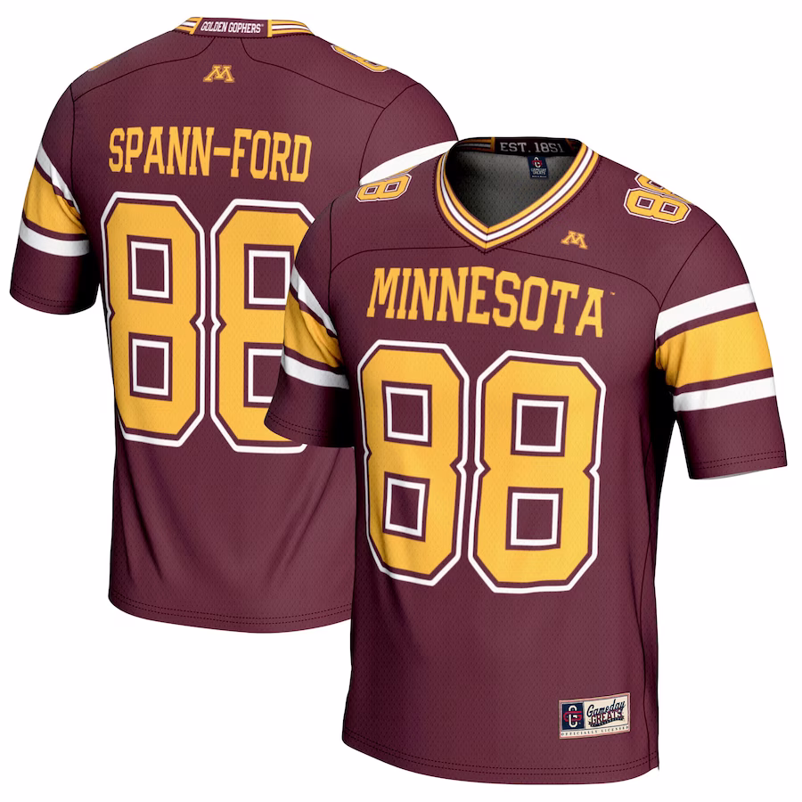 Brevyn Spann-Ford Minnesota Golden Gophers GameDay Greats NIL Player Football Jersey - Maroon - ujerseystore