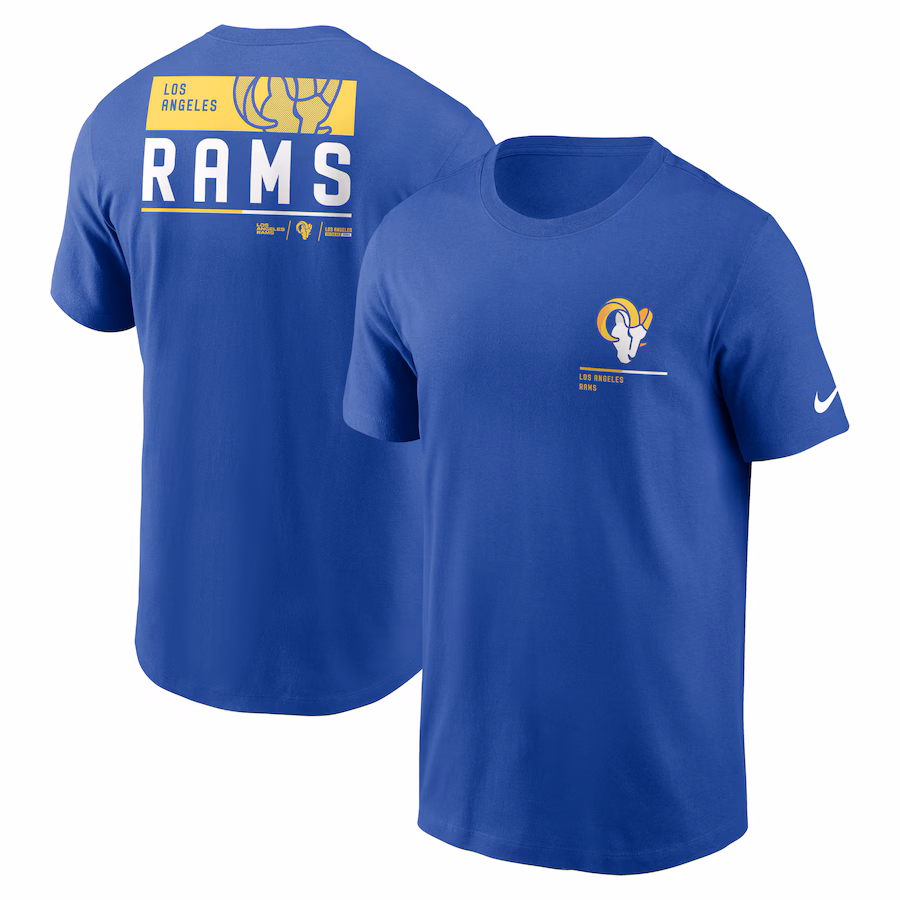 Men's Los Angeles Rams Nike Royal Team Incline T-Shirt - ujerseystore