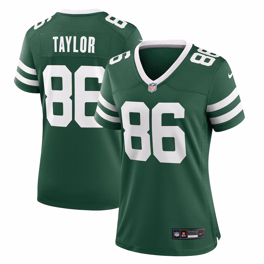 Women's New York Jets Malik Taylor Nike Legacy Green Team Game Jersey - ujerseystore