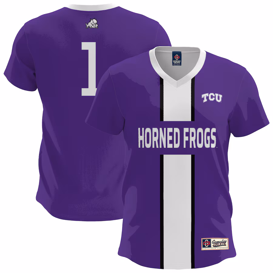 Youth GameDay Greats  Purple TCU Horned Frogs Lightweight Soccer Fashion Jersey - ujerseystore