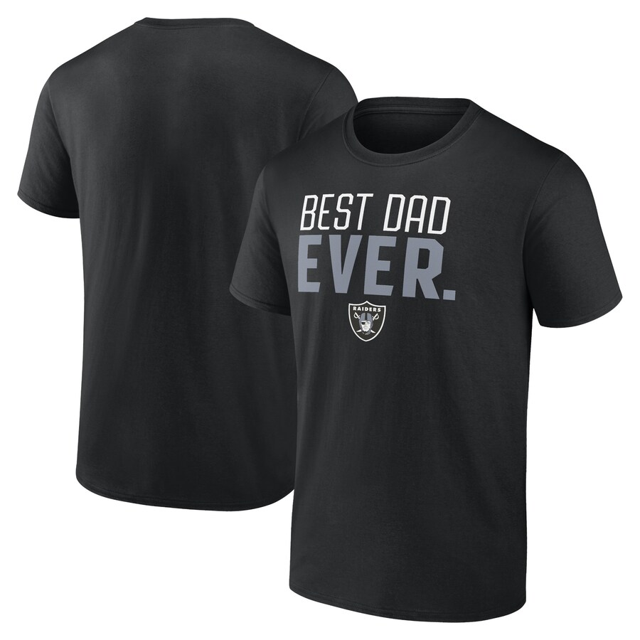 Men's Las Vegas Raiders Black Best Dad Ever Team T-Shirt - ujerseystore