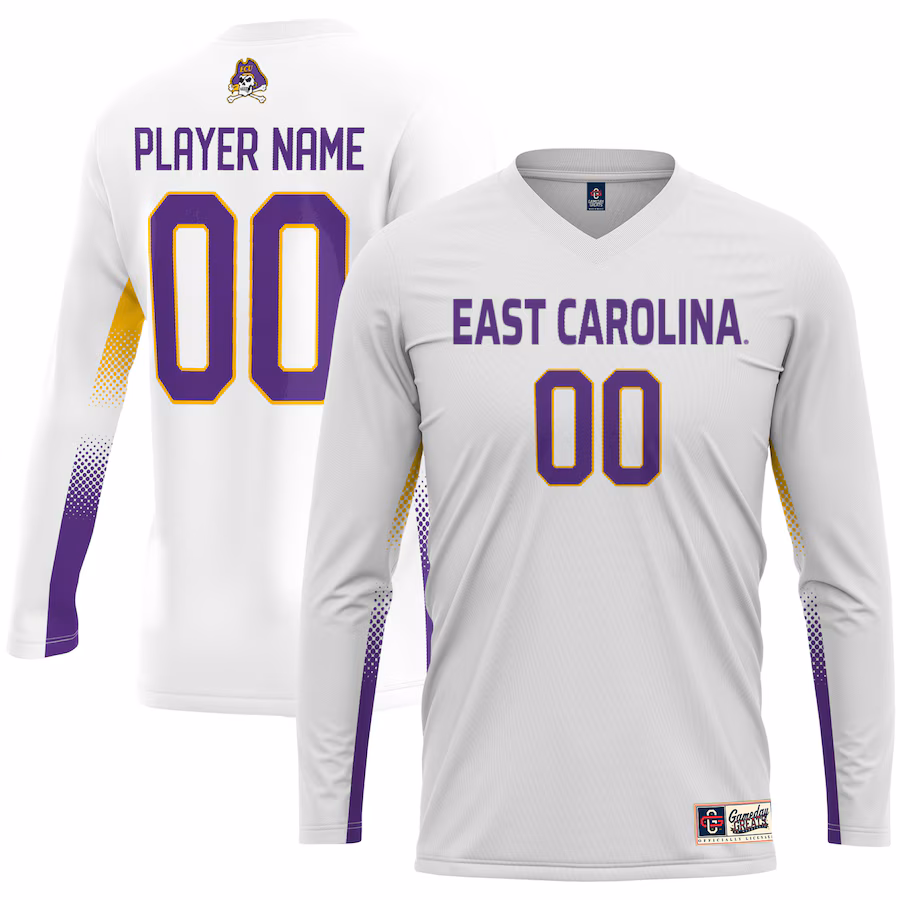 ECU Pirates GameDay Greats Unisex NIL Lightweight Volleyball Jersey - White - ujerseystore