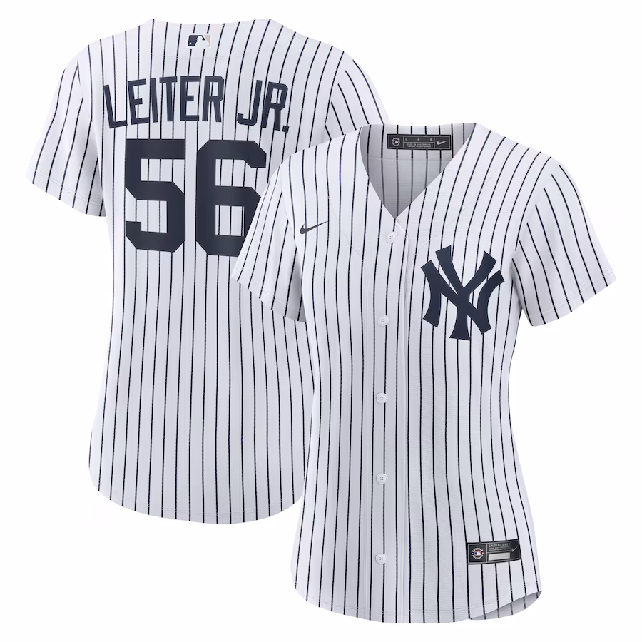 Women's New York Yankees Mark Leiter Jr. Nike White Home Replica Jersey - ujerseystore