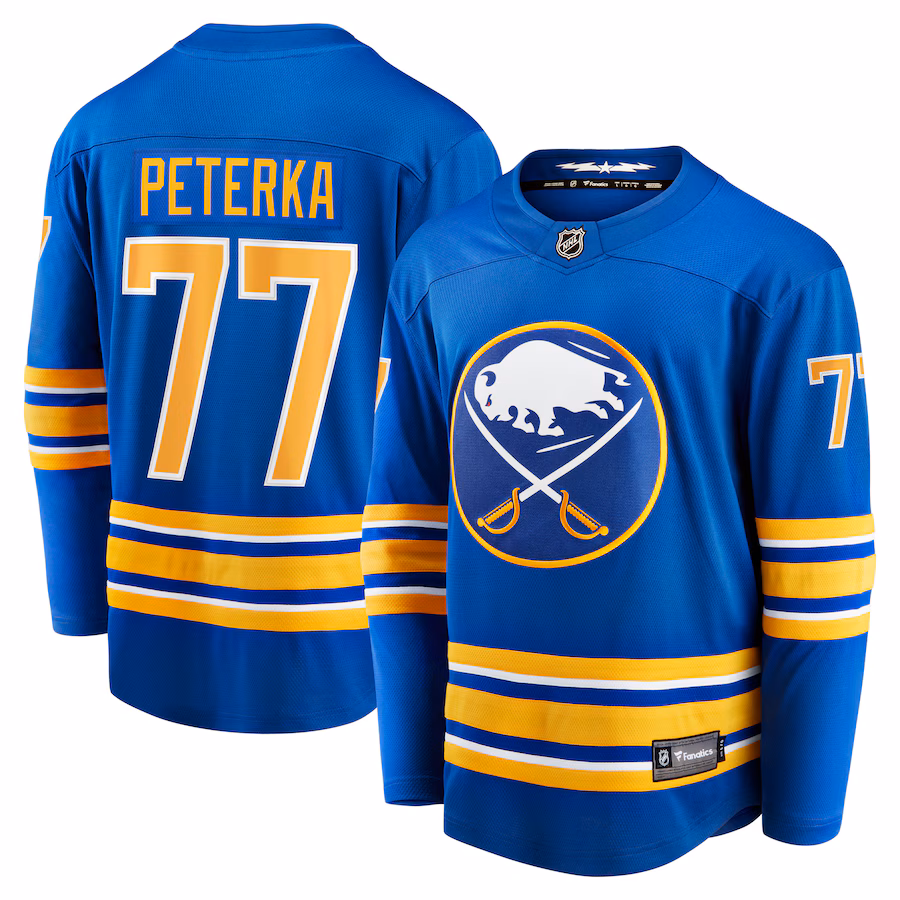 Men's Buffalo Sabres JJ Peterka Fanatics Royal Home Breakaway Jersey - ujerseystore