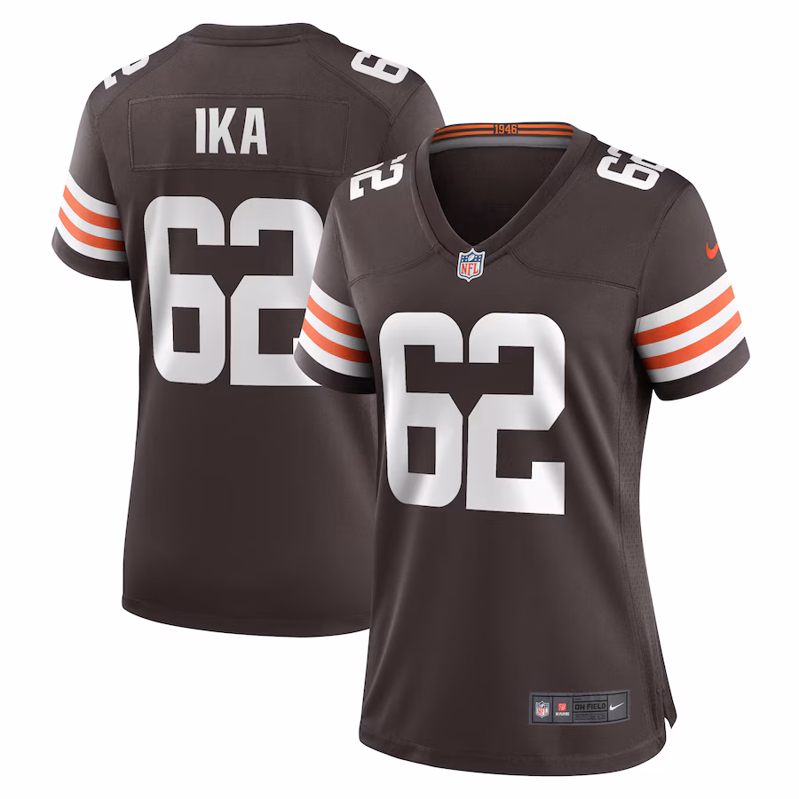 Women's Cleveland Browns Siaki Ika Nike  Brown Team Game Jersey - ujerseystore