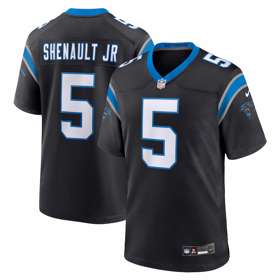 Men's Carolina Panthers Laviska Shenault Jr. Nike Black Team Game Jersey - ujerseystore