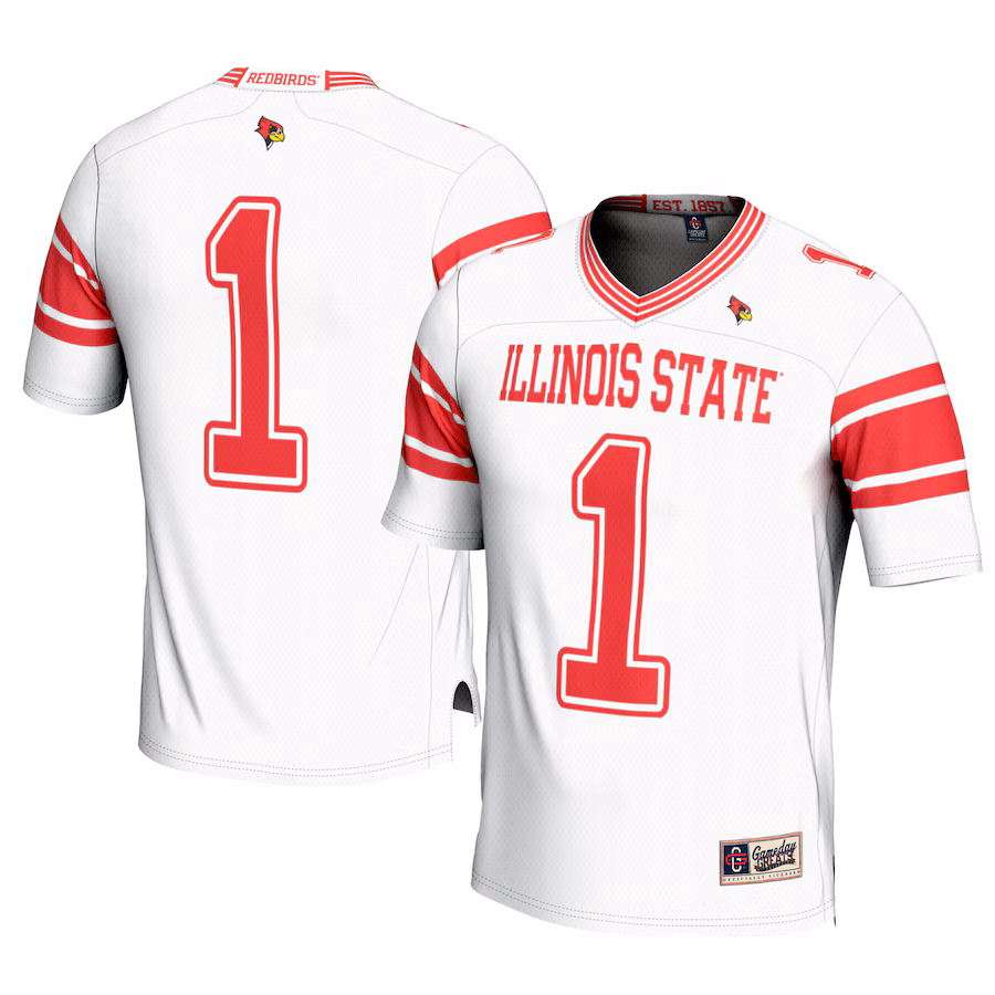 Men's GameDay Greats #1 White Illinois State Redbirds Football Jersey - ujerseystore