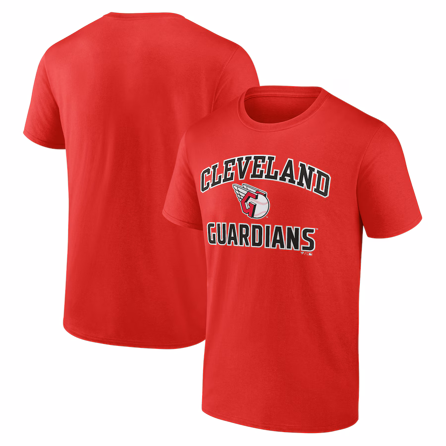 Men's Cleveland Guardians Red Heart & Soul T-Shirt - ujerseystore