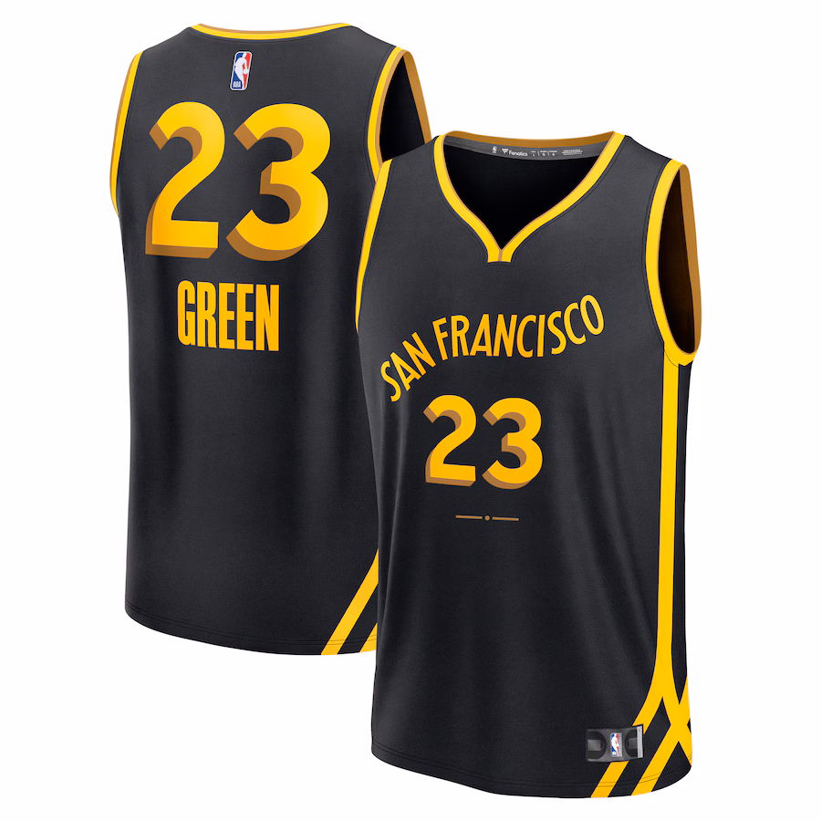 Men's Golden State Warriors Draymond Green Fanatics Black Fast Break Jersey - City Edition - ujerseystore
