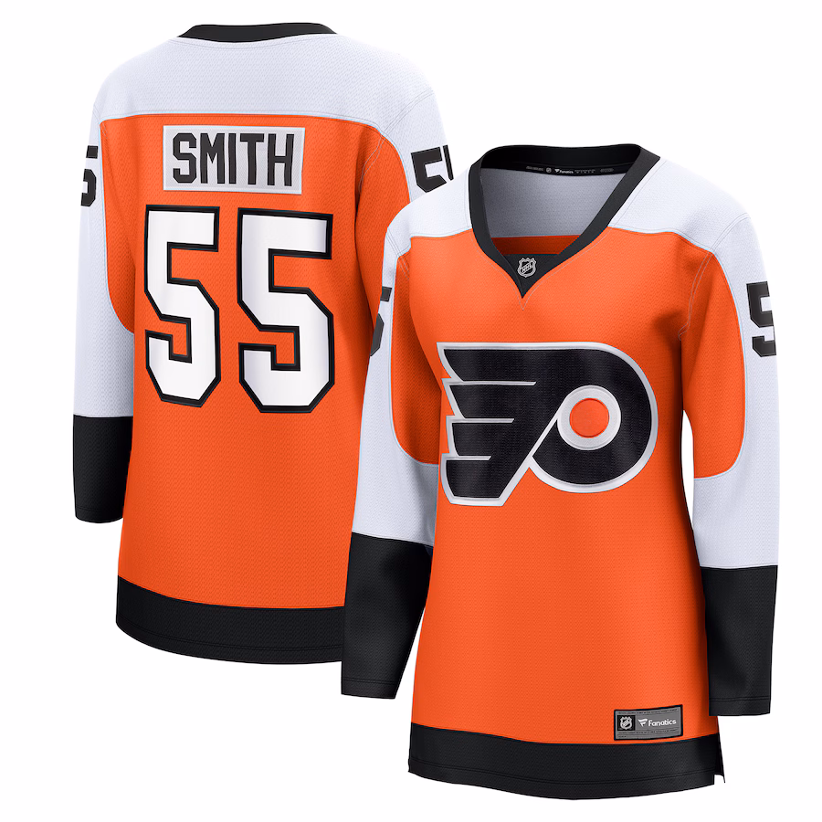 Women's Philadelphia Flyers Givani Smith Fanatics Orange Home Breakaway Player Jersey - ujerseystore