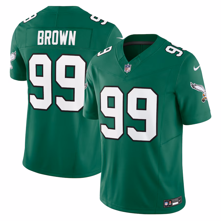 Men's Philadelphia Eagles Jerome Brown Nike Kelly Green Alternate Vapor F.U.S.E. Limited Jersey - ujerseystore