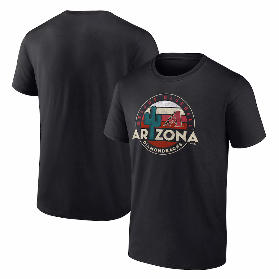 Men's Arizona Diamondbacks Black Hometown Desert Baseball T-Shirt - ujerseystore