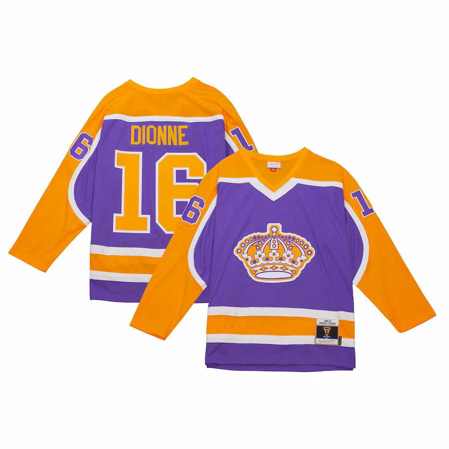 Men's Los Angeles Kings Marcel Dionne Mitchell & Ness Purple 1980/81 Blue Line Player Jersey - ujerseystore