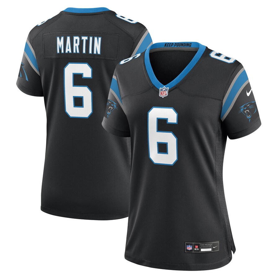 Women's Carolina Panthers Sam Martin Nike Black Team Game Jersey - ujerseystore