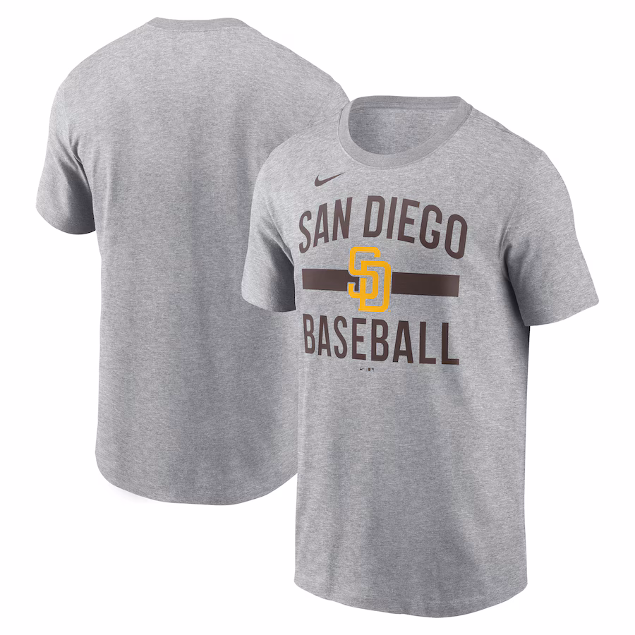 Men's San Diego Padres Nike Heather Gray Arched T-Shirt - ujerseystore
