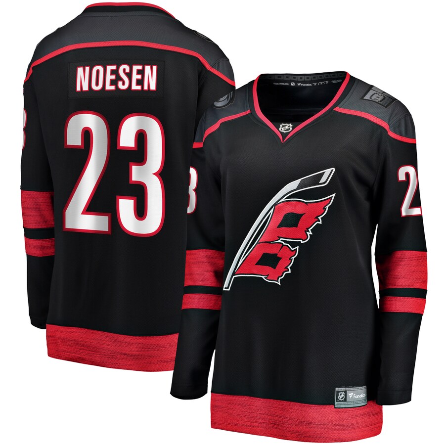 Women's Carolina Hurricanes Stefan Noesen Fanatics Branded Black Home Breakaway Player Jersey - ujerseystore