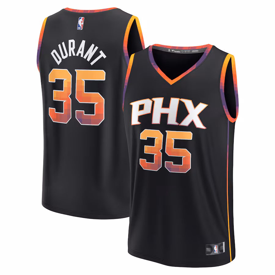Men's Phoenix Suns Kevin Durant Fanatics Black Fast Break Replica Player Jersey - Statement Edition - ujerseystore