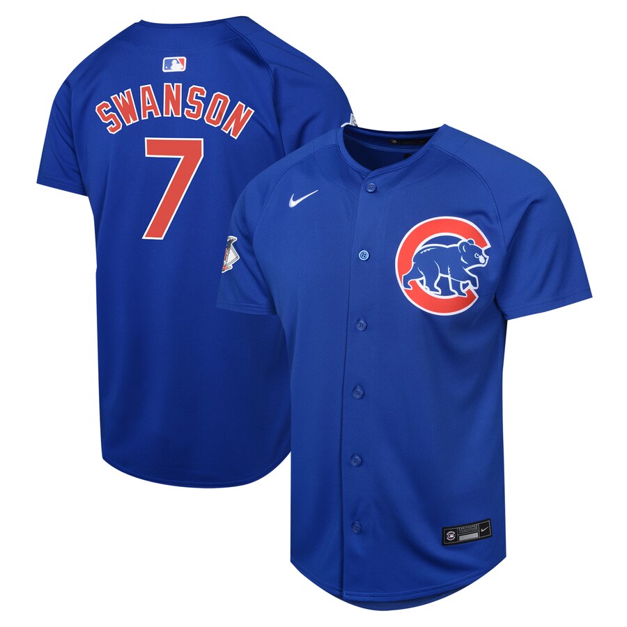 Youth Chicago Cubs Dansby Swanson Nike Royal Alternate Limited Player Jersey - ujerseystore
