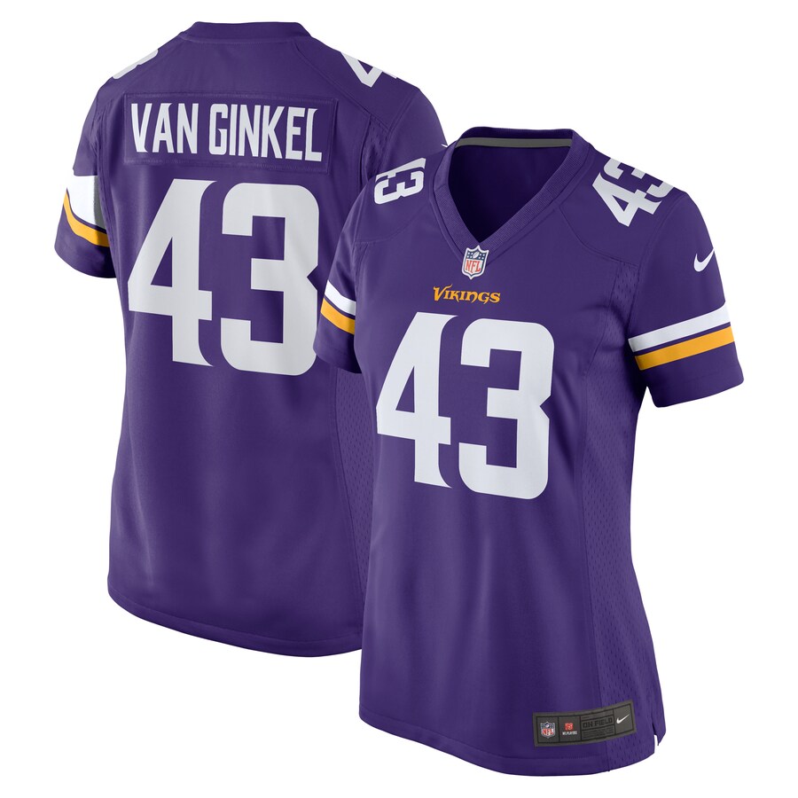 Women's Minnesota Vikings Andrew Van Ginkel Nike  Purple Team Game Jersey - ujerseystore
