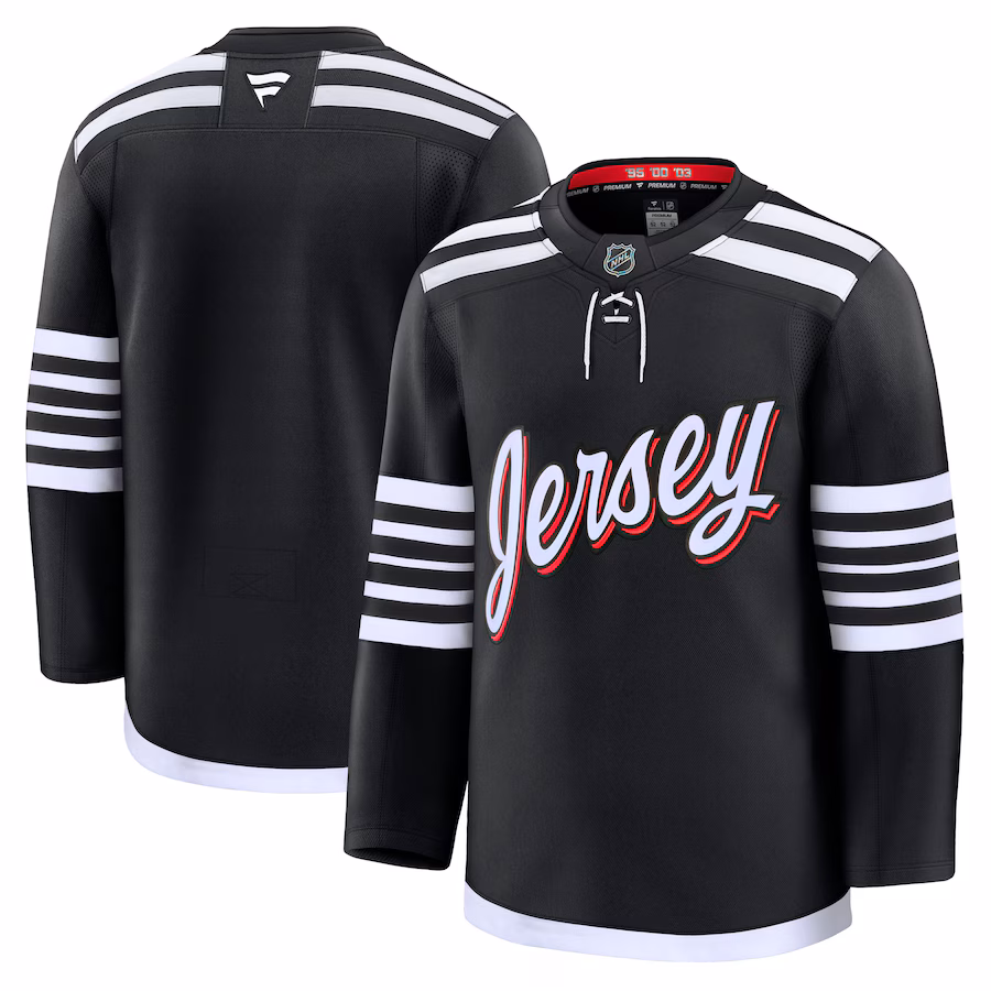 Men's New Jersey Devils Fanatics Black Alternate Premium Jersey - ujerseystore
