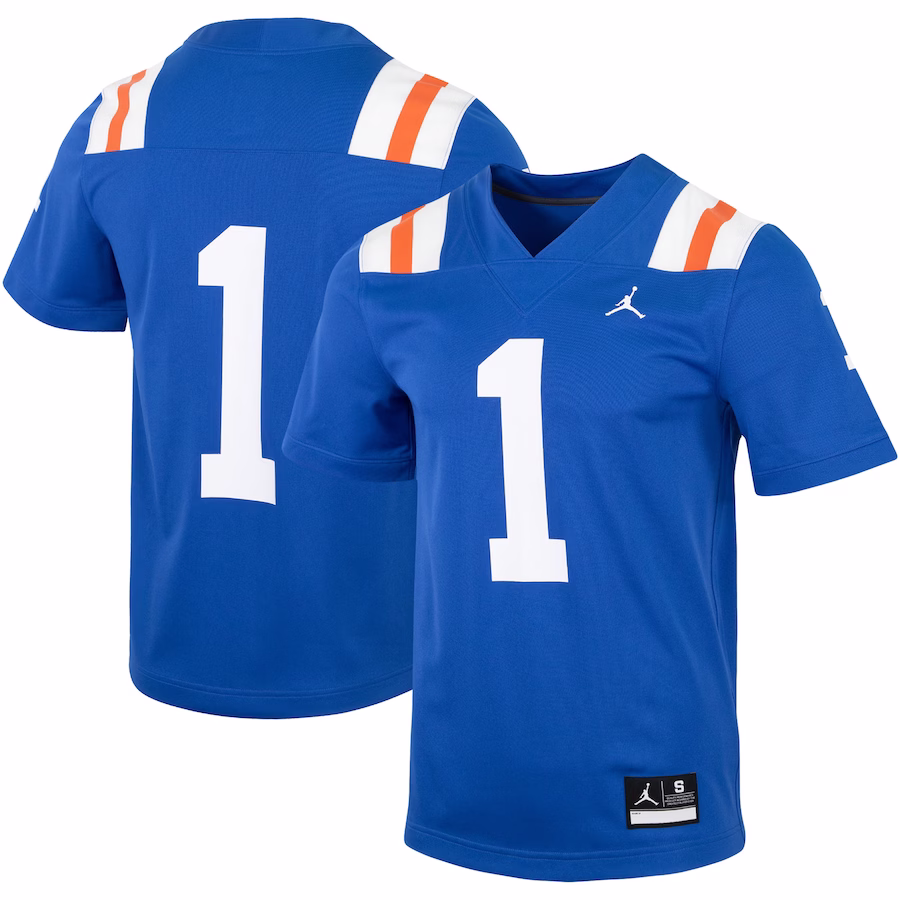 #1 Florida Gators Jordan Brand Throwback Replica Jersey - Royal - ujerseystore