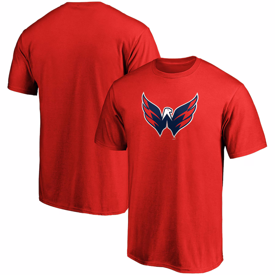 Men's Washington Capitals Fanatics Red Primary Team Logo T-Shirt - ujerseystore