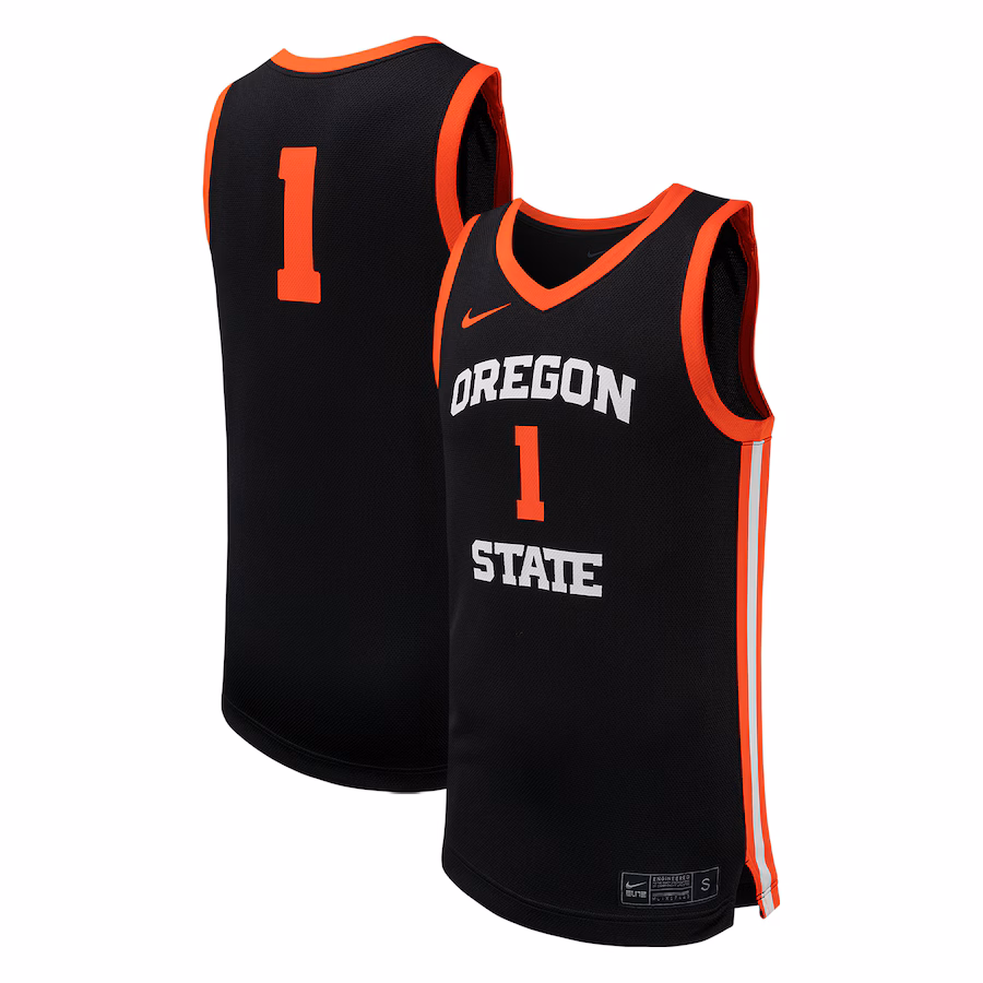 Unisex Nike #1 Black Oregon State Beavers Team Replica Basketball Jersey - ujerseystore