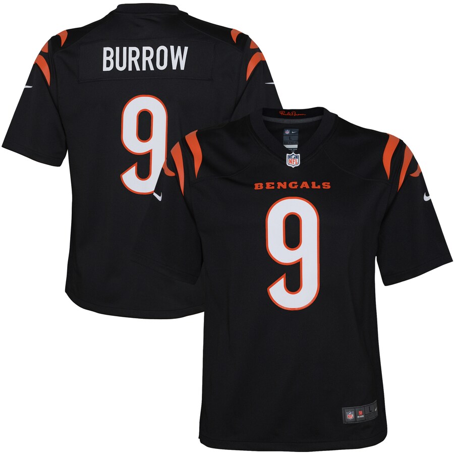Youth Cincinnati Bengals Joe Burrow Nike Black Game Jersey - ujerseystore