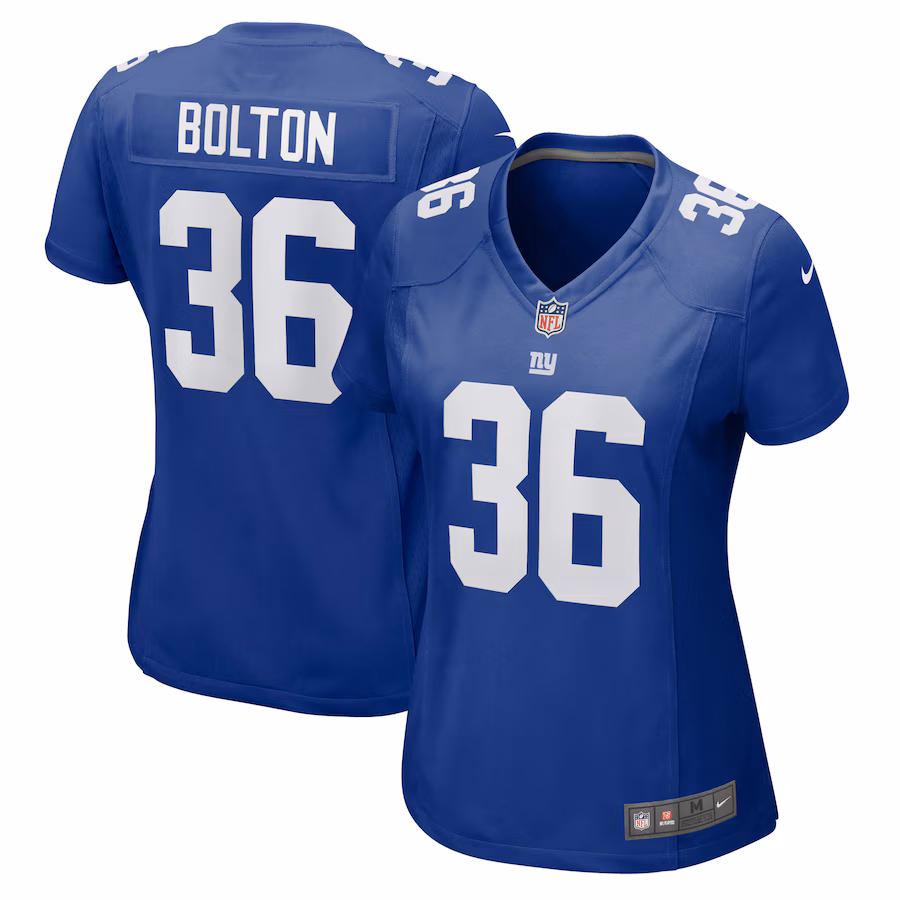 Women's New York Giants Curtis Bolton Nike Royal Game Jersey - ujerseystore