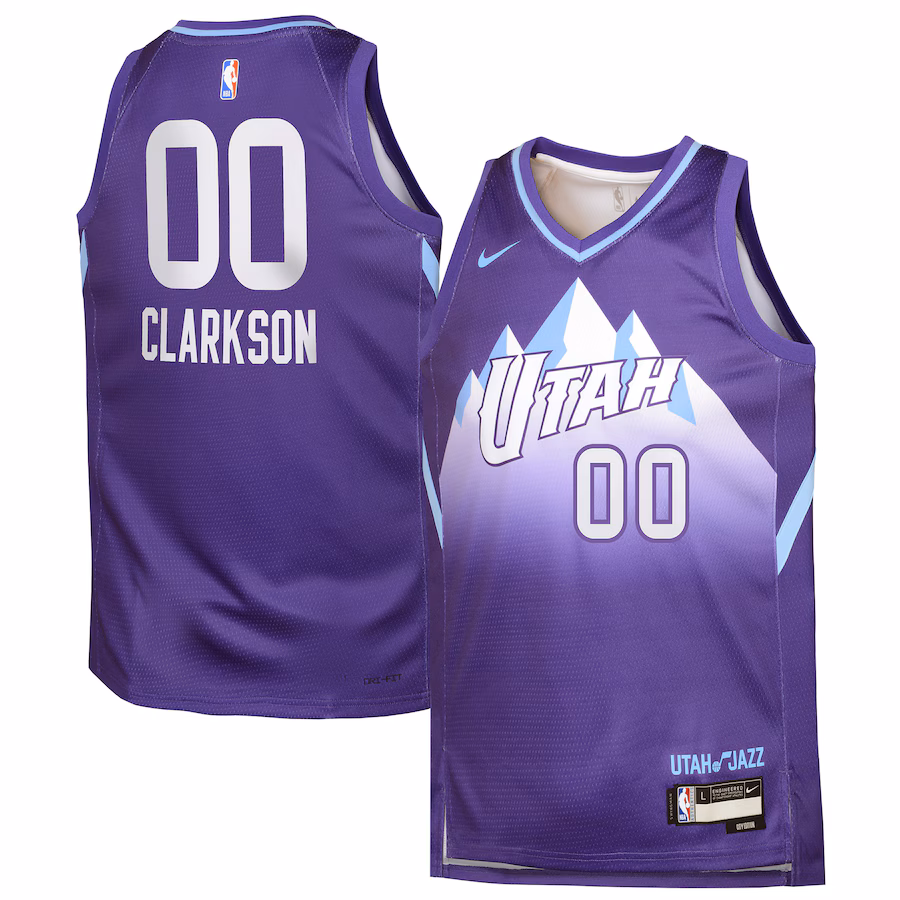 Youth Utah Jazz Jordan Clarkson Nike Purple 2024/25 Swingman Player Jersey - City Edition - ujerseystore