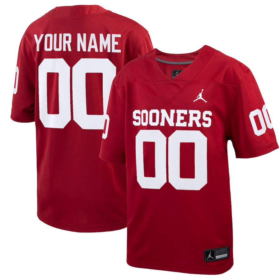 Oklahoma Sooners Nike Youth  Custom Football Game Jersey – Crimson - ujerseystore