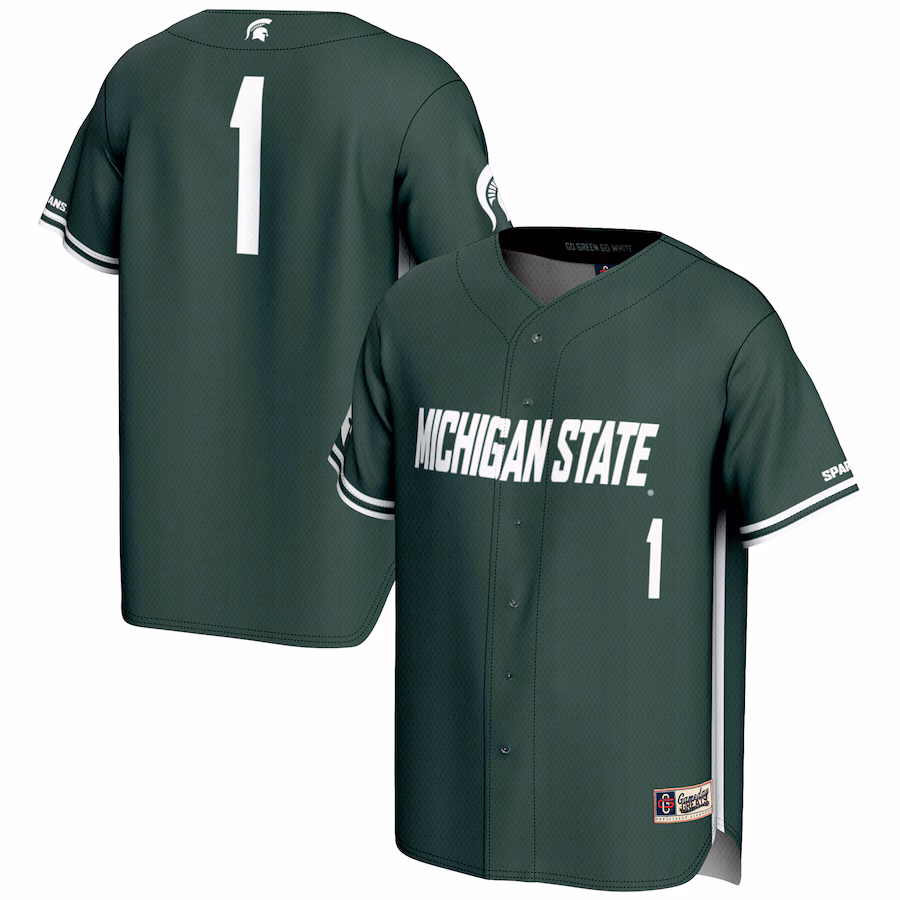 Unisex GameDay Greats #1 Green Michigan State Spartans Lightweight Baseball Jersey - ujerseystore