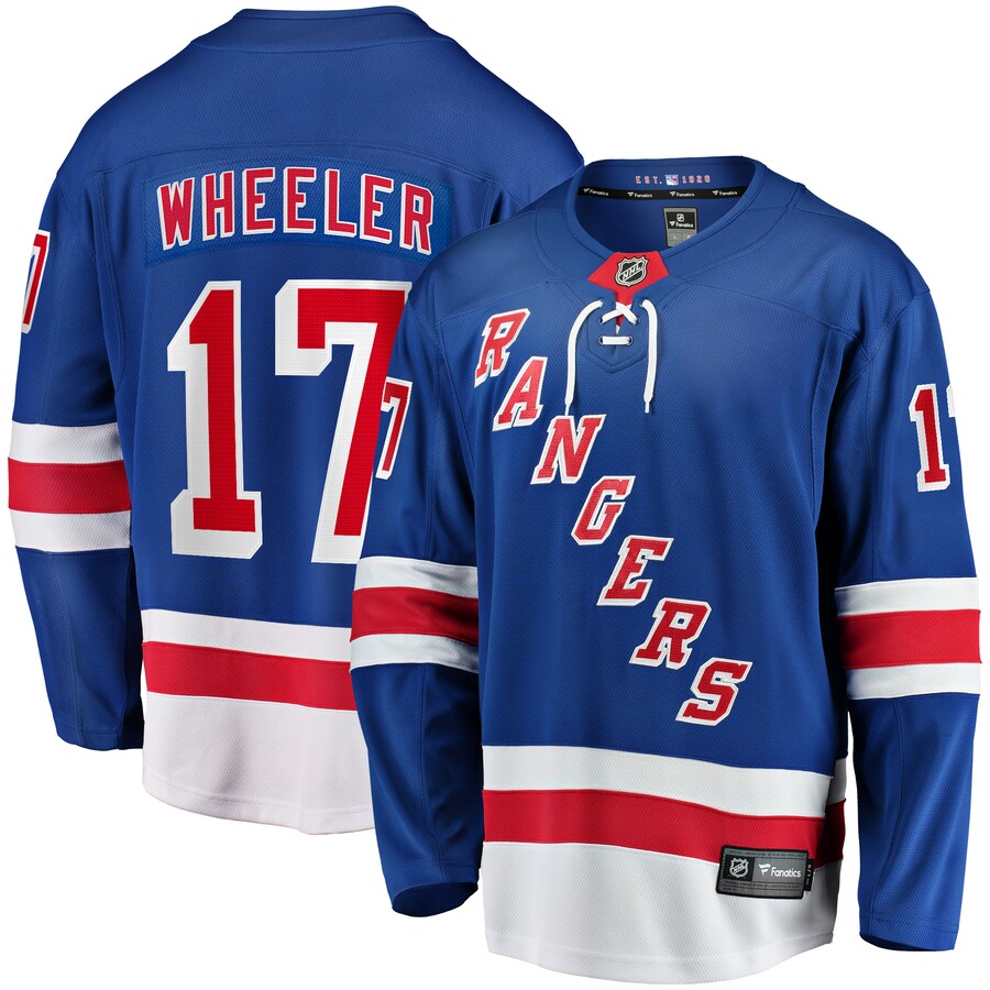 Men's New York Rangers Blake Wheeler Fanatics Branded Blue Home Breakaway Player Jersey - ujerseystore