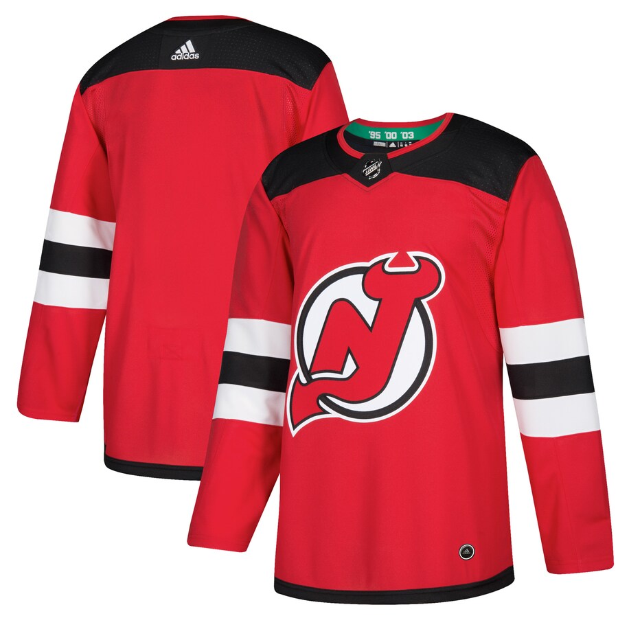 Men's New Jersey Devils adidas Red Home Authentic Blank Jersey - ujerseystore