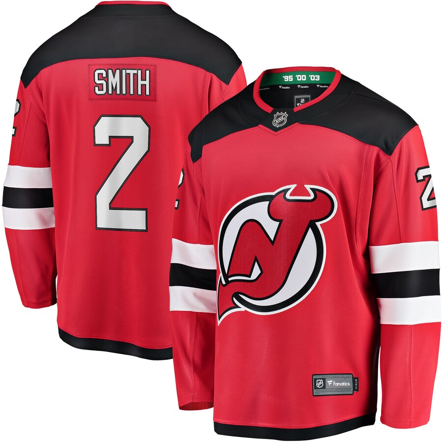Men's New Jersey Devils Brendan Smith Fanatics Branded Red Home Breakaway Player Jersey - ujerseystore
