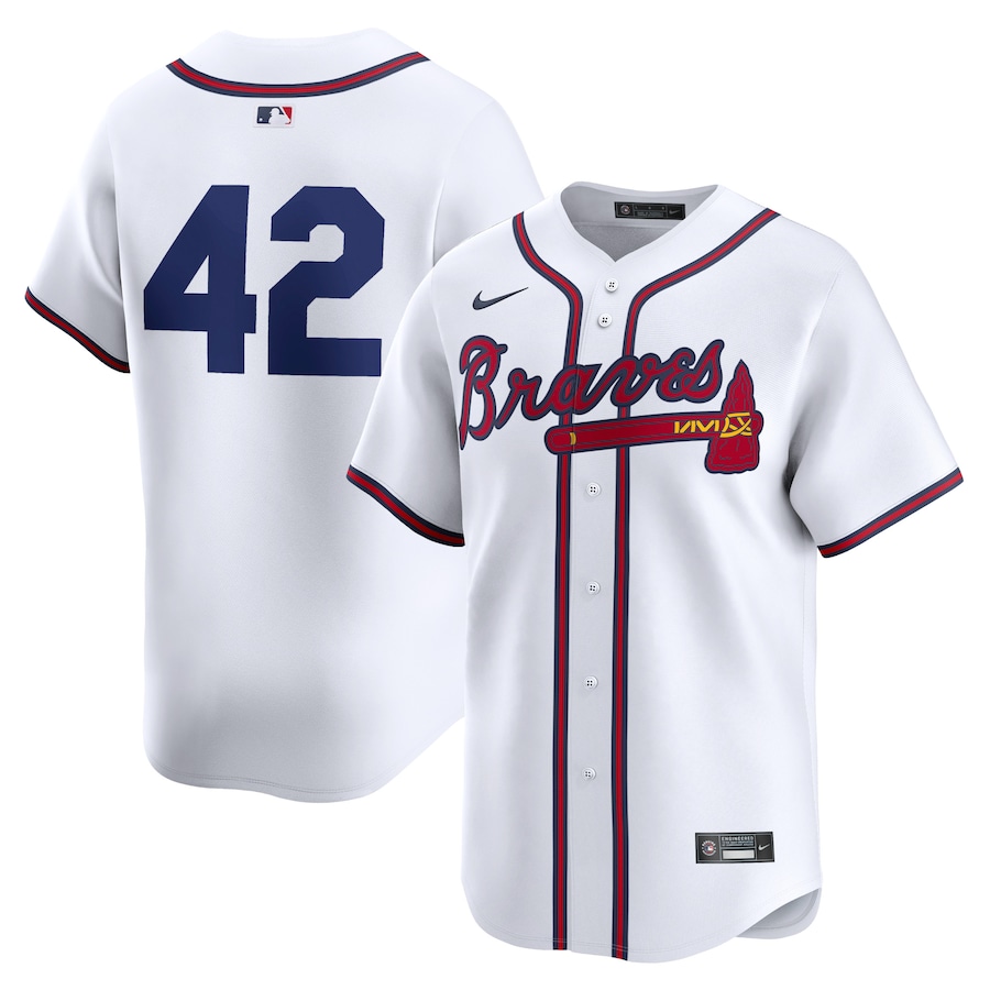 Men's Atlanta Braves  Nike White 2024 Jackie Robinson Day Home Limited Jersey - ujerseystore