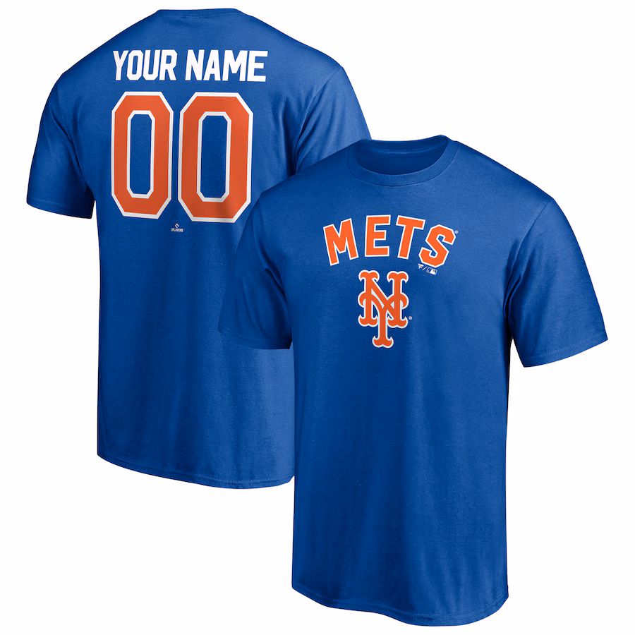 Men's New York Mets Royal Personalized Team Winning Streak Name & Number T-Shirt - ujerseystore