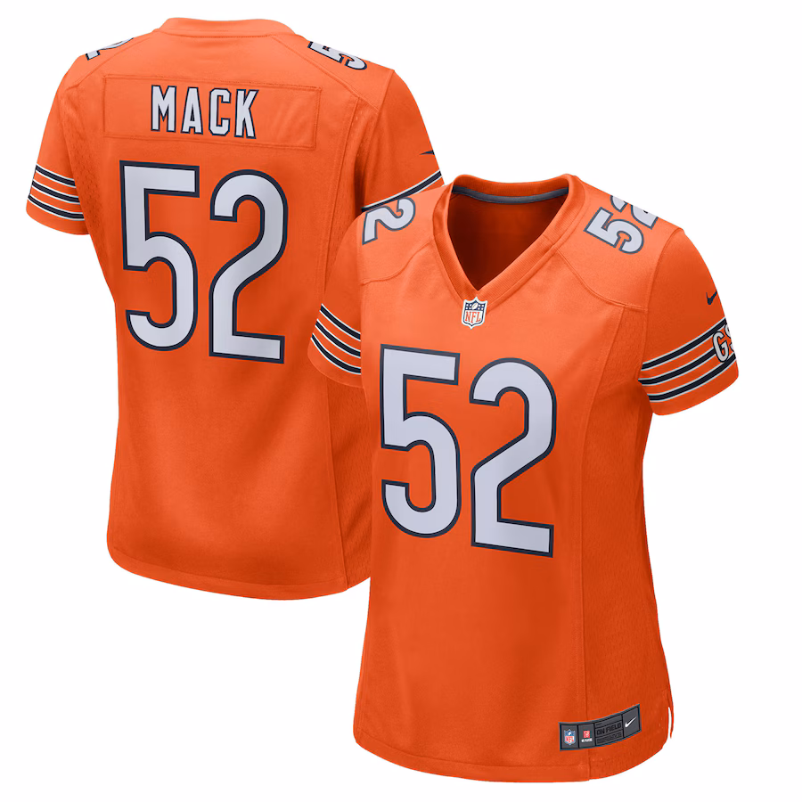 Women's Chicago Bears Khalil Mack Nike Orange Game Jersey - ujerseystore