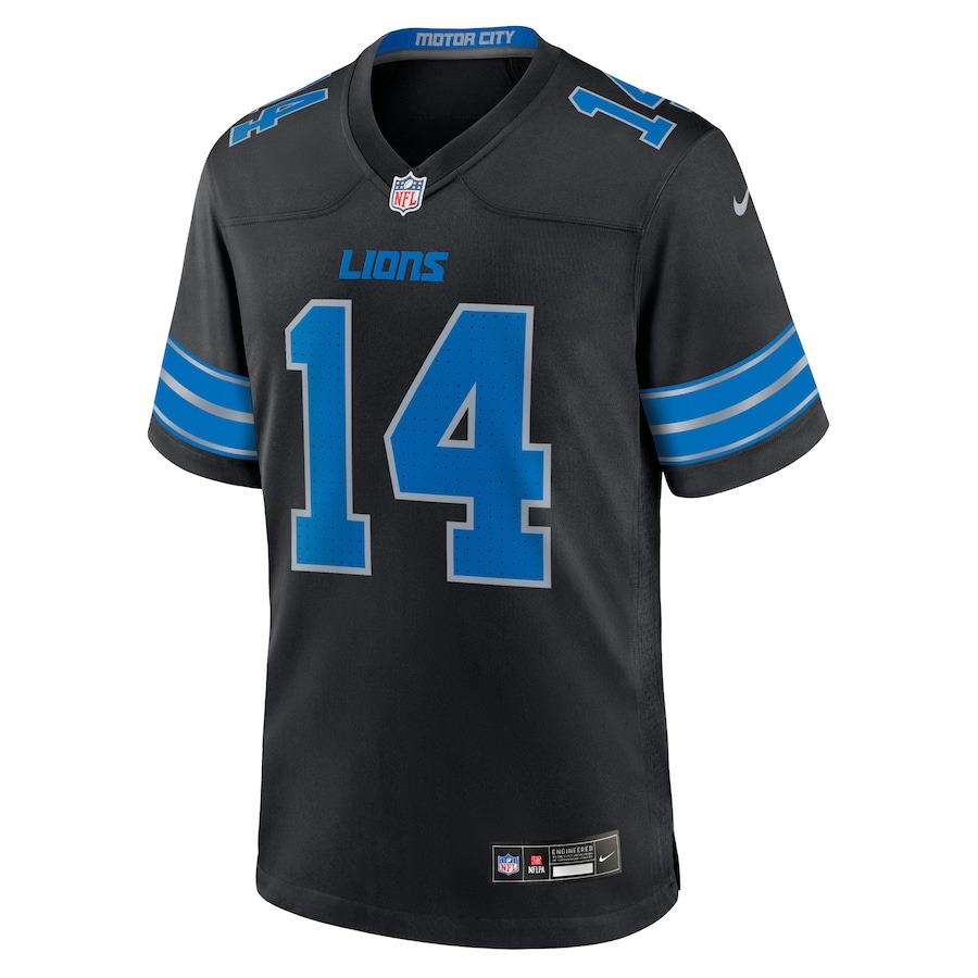 Men's Detroit Lions Amon-Ra St. Brown Nike Black 2nd Alternate Game Jersey - ujerseystore