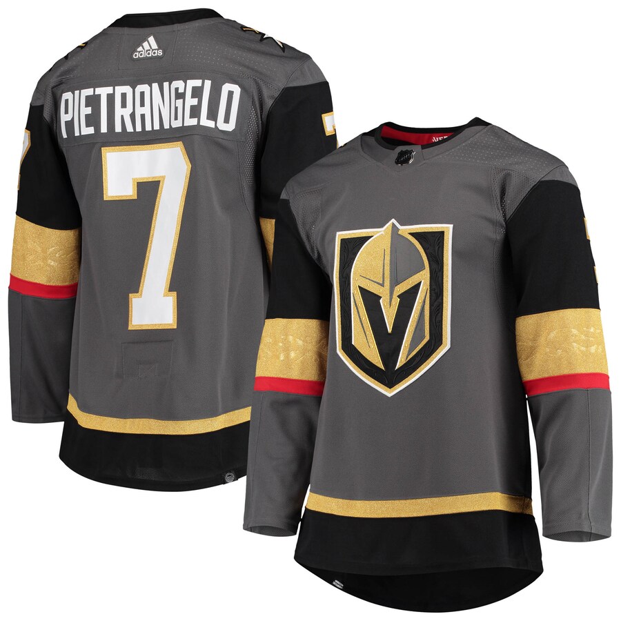 Men's Vegas Golden Knights Alex Pietrangelo adidas Gray Alternate Primegreen Authentic Pro Player Jersey - ujerseystore